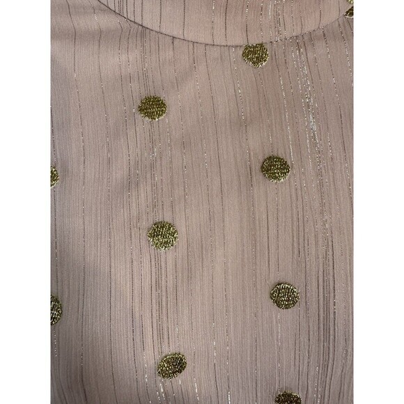 Anthropologie Hutch Blouse Pink And Gold Polka Dot Size M - Picture 3 of 10
